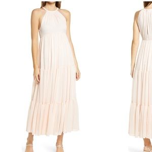 Chelsea28 Tiered Chiffon Dress in pink
